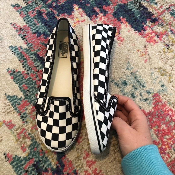 vans checkered flats